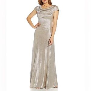 Mother of the bride or gold evening gown